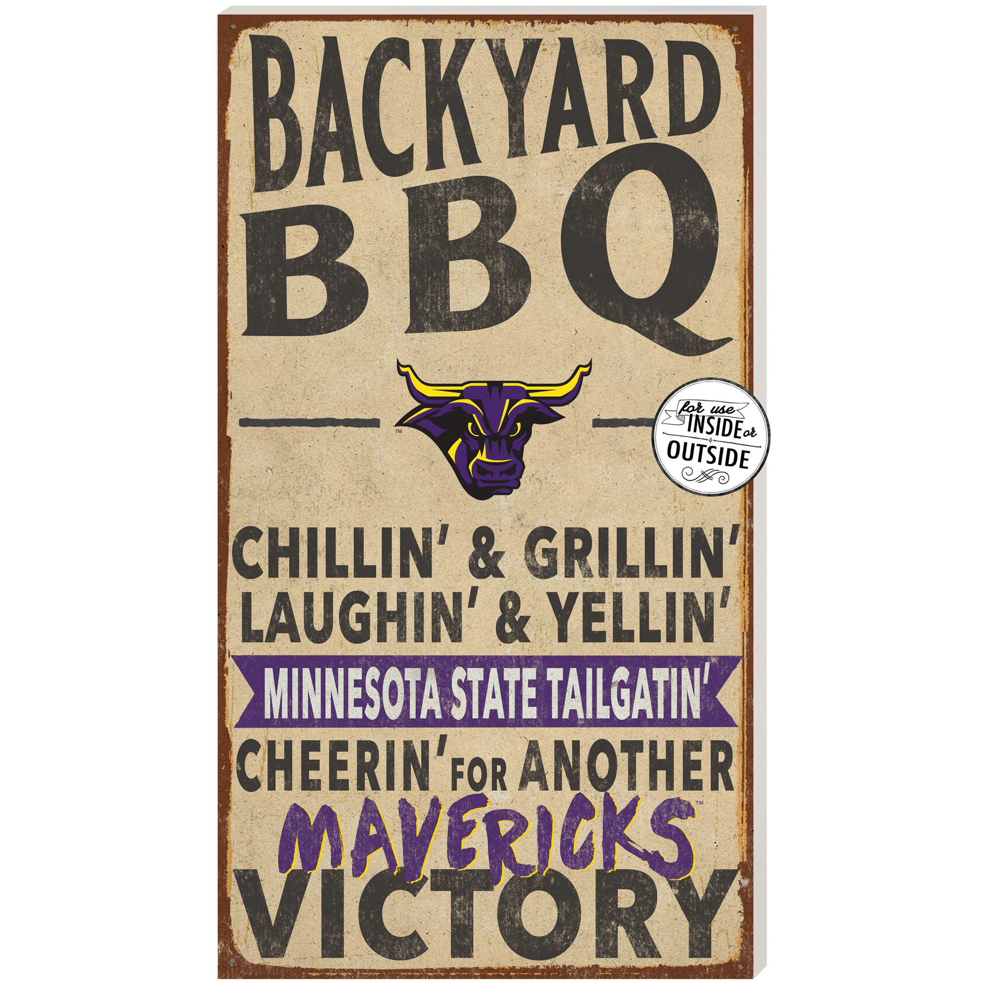 Brown Minnesota State Mavericks 11'' x 20'' Indoor/Outdoor BBQ Sign