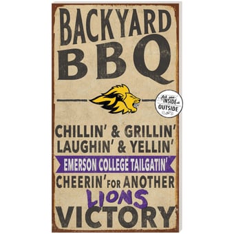 Brown Emerson College Lions 11'' x 20'' Indoor/Outdoor BBQ Sign