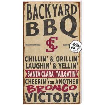 Brown Santa Clara Broncos 11'' x 20'' Indoor/Outdoor BBQ Sign