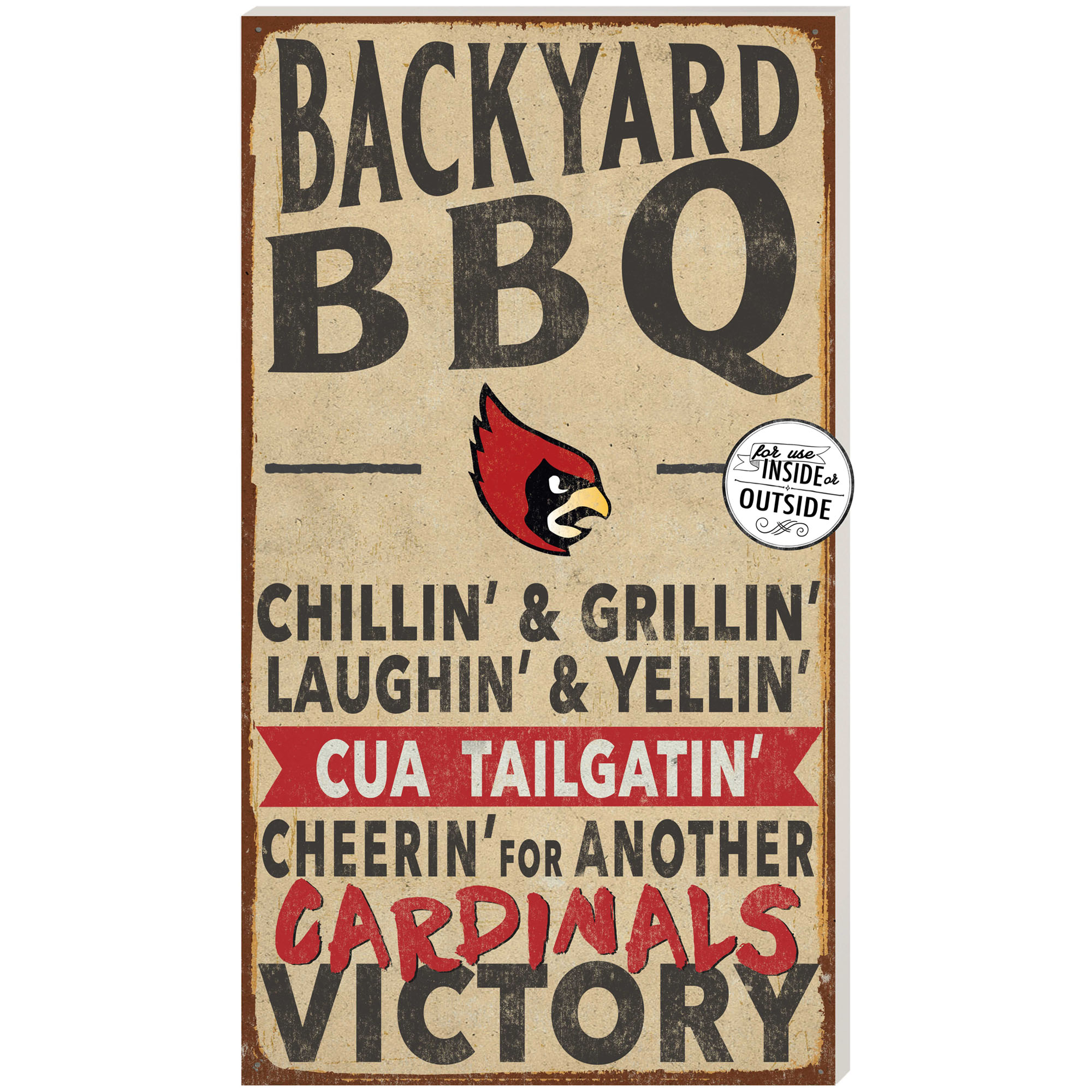 Brown Catholic University Cardinals 11'' x 20'' Indoor/Outdoor BBQ Sign