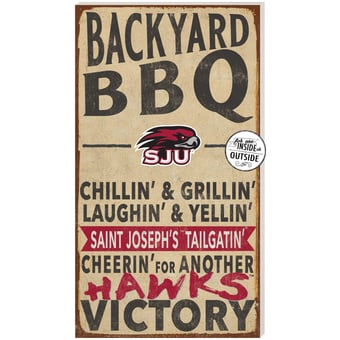 Brown Saint Joseph's Hawks 11'' x 20'' Indoor/Outdoor BBQ Sign