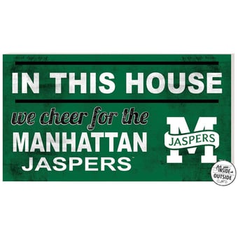 Green Manhattan Jaspers 11'' x 20'' Indoor/Outdoor In This House Sign