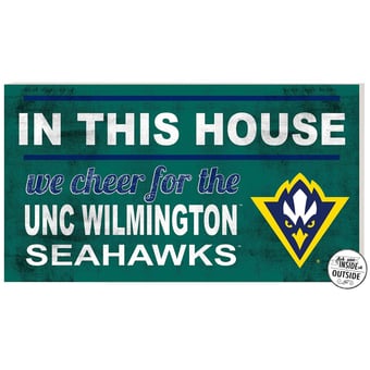 Teal UNC Wilmington Seahawks 11'' x 20'' Indoor/Outdoor In This House Sign