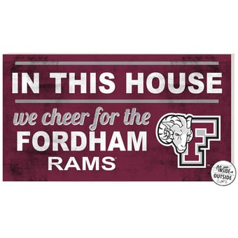 Maroon Fordham Rams 11'' x 20'' Indoor/Outdoor In This House Sign