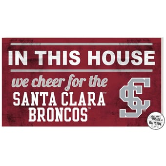 Maroon Santa Clara Broncos 11'' x 20'' Indoor/Outdoor In This House Sign