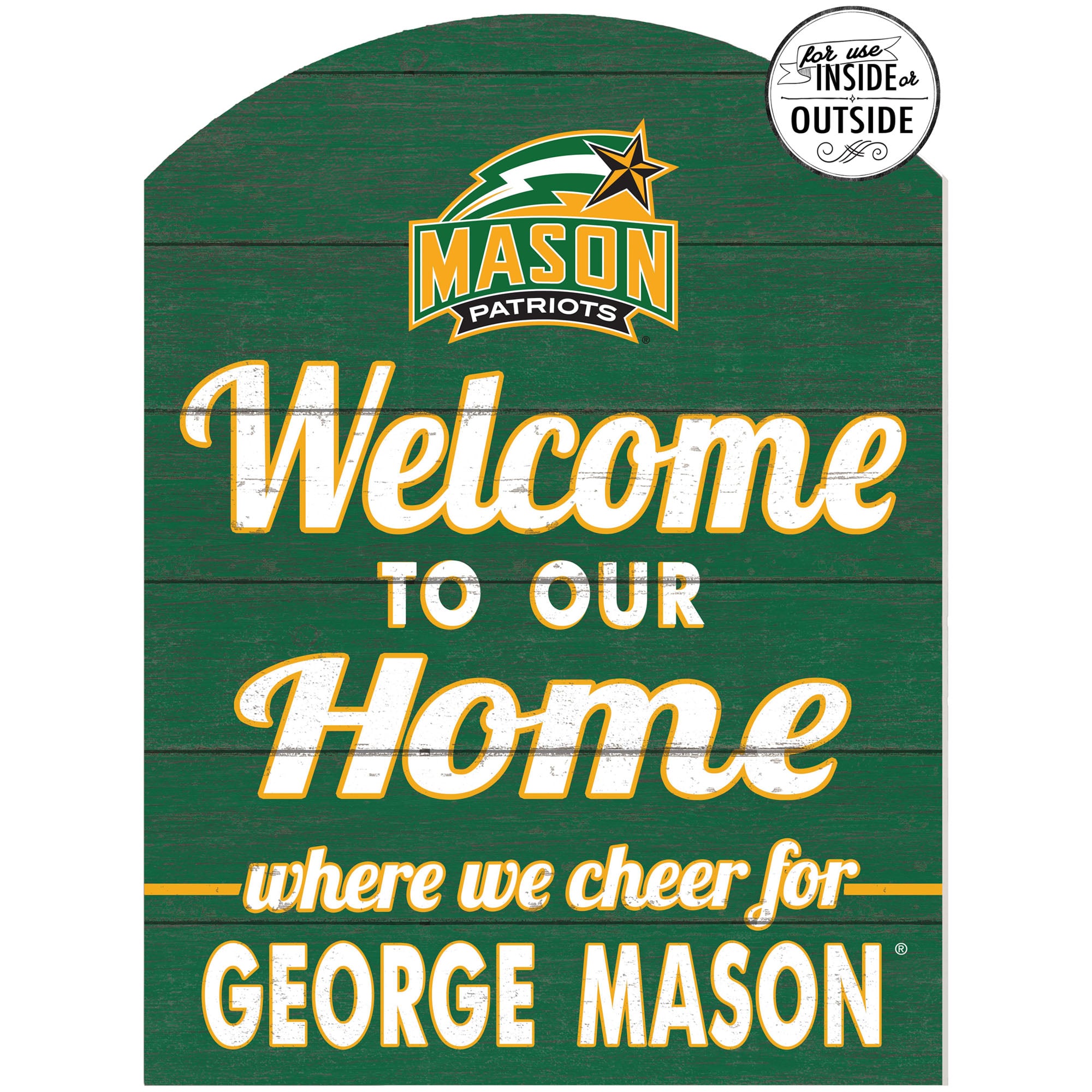 Green George Mason Patriots 16'' x 22'' Marquee Sign