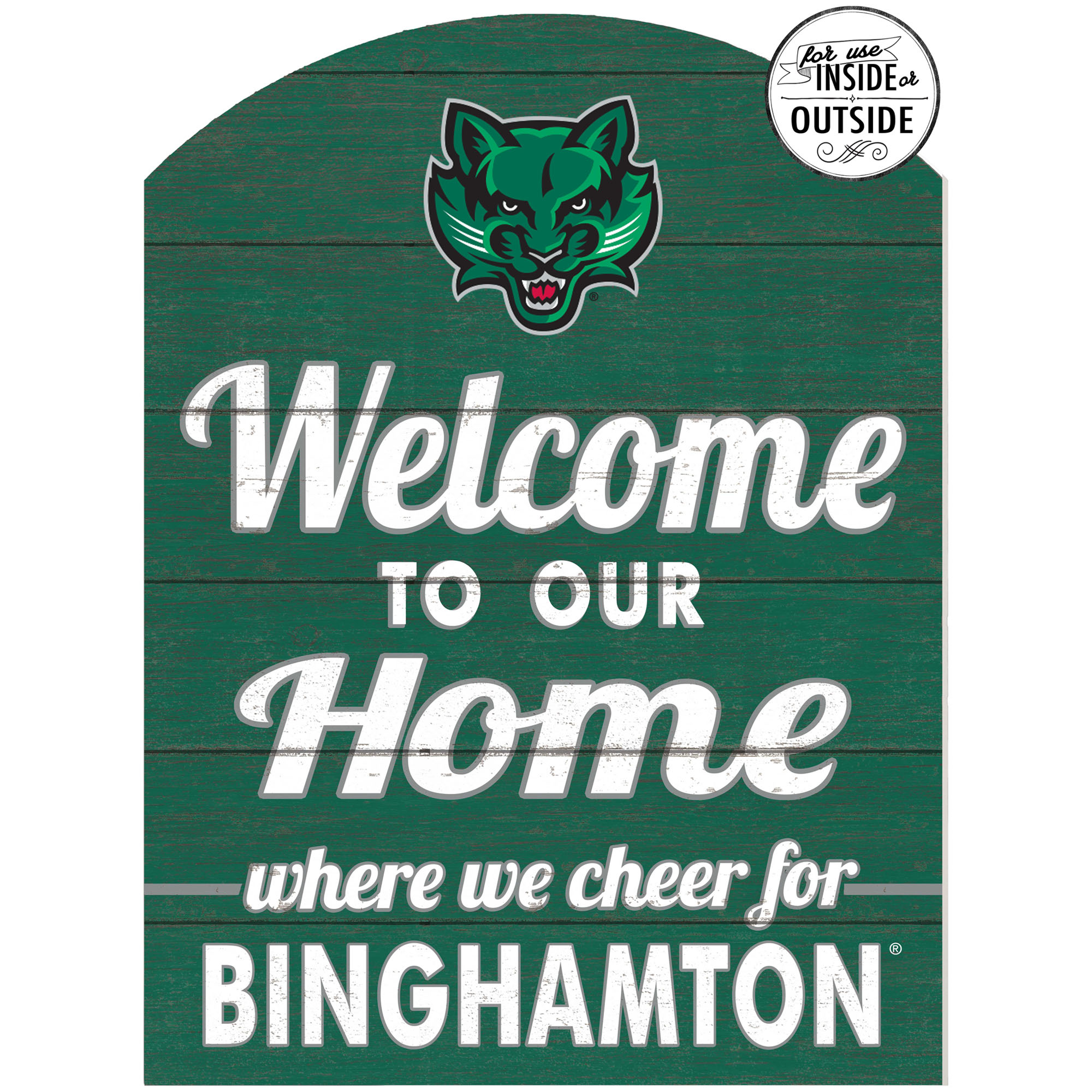 Green Binghamton Bearcats 16'' x 22'' Marquee Sign