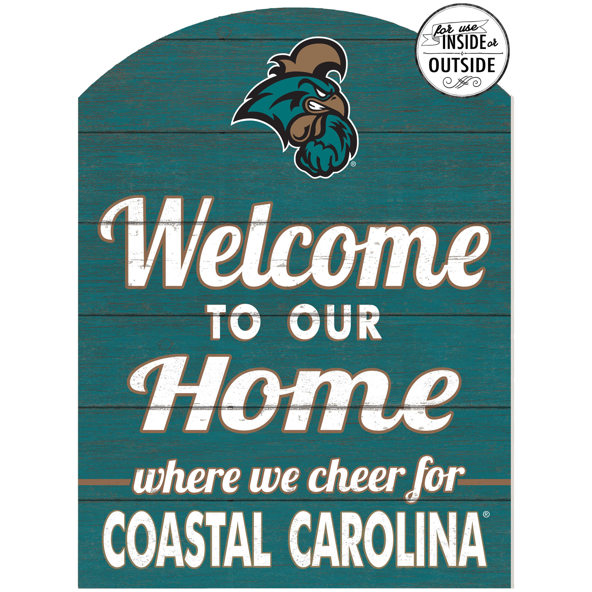 Teal Coastal Carolina Chanticleers 16'' x 22'' Marquee Sign
