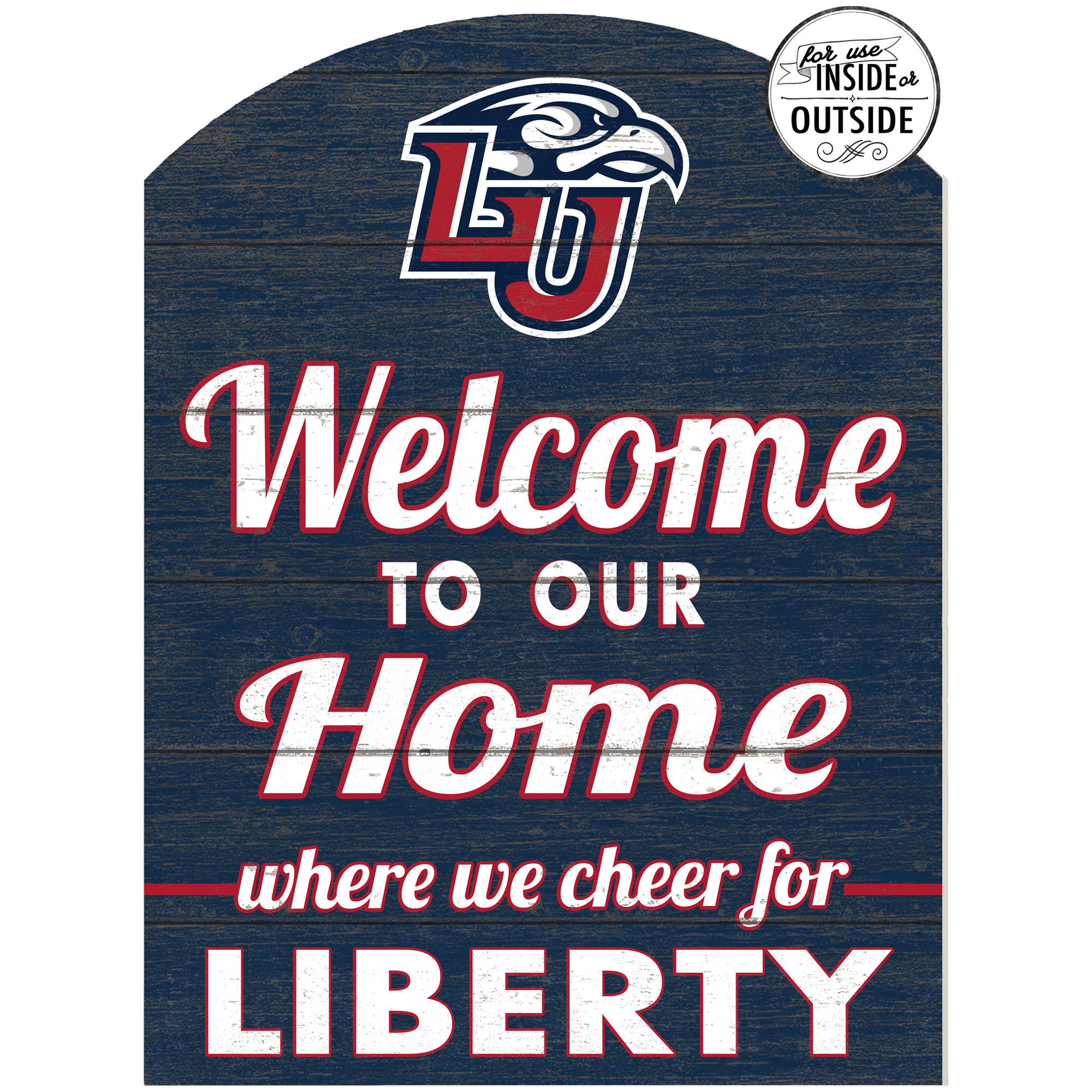 Navy Liberty Flames 16'' x 22'' Marquee Sign