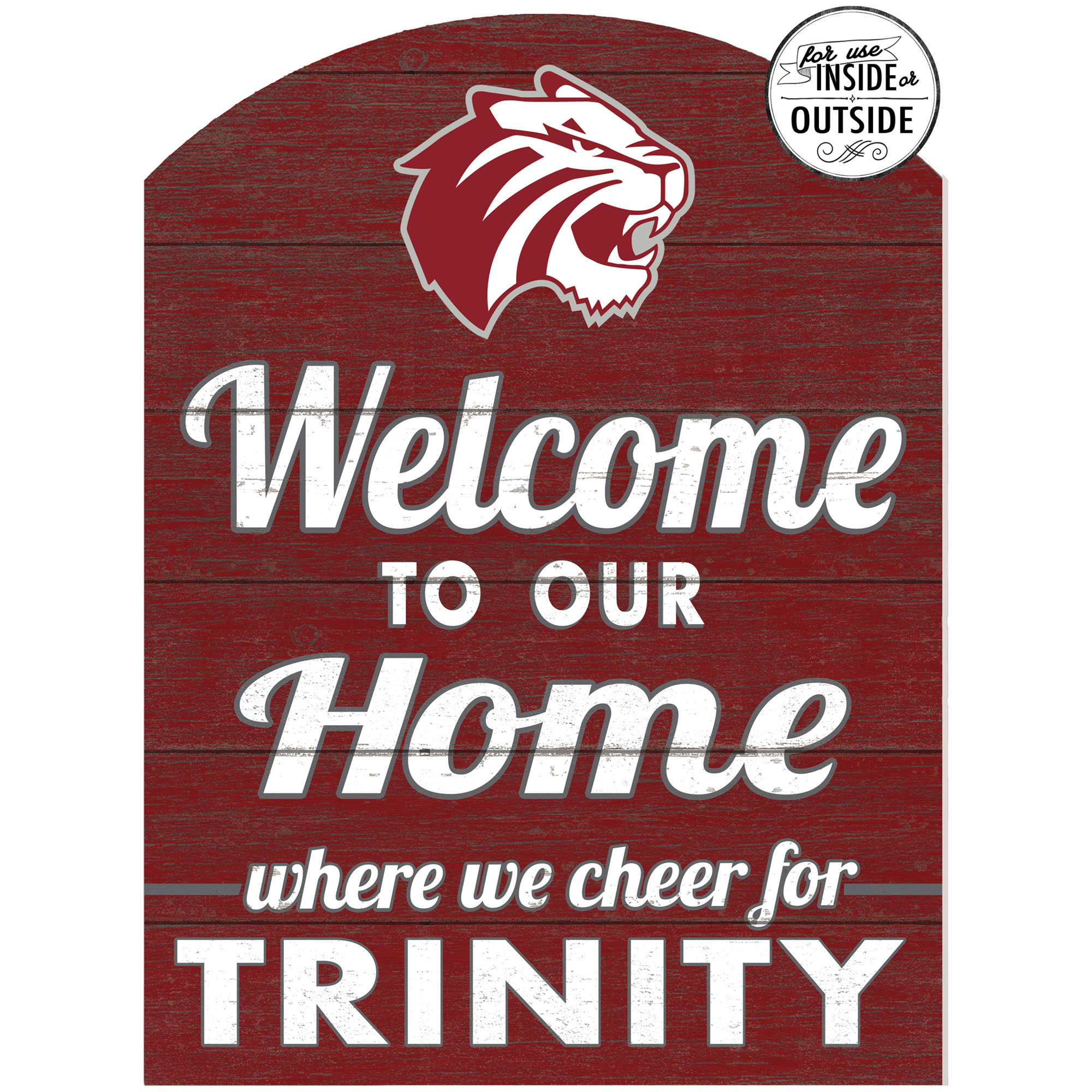 Maroon Trinity Tigers 16'' x 22'' Marquee Sign