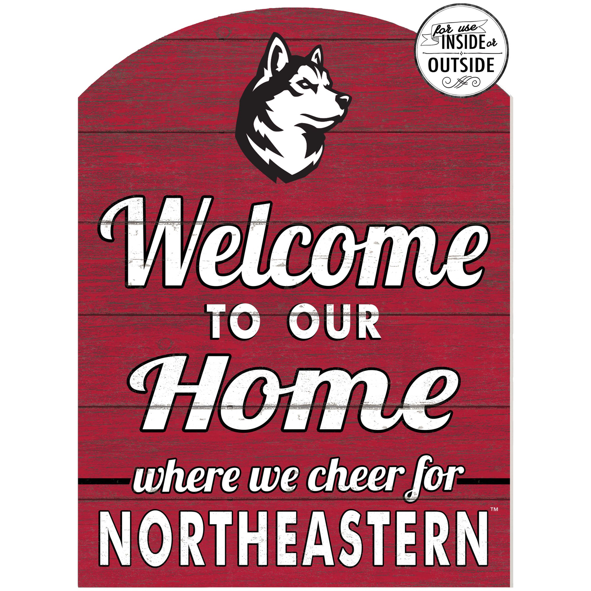 Red Northeastern Huskies 16'' x 22'' Marquee Sign