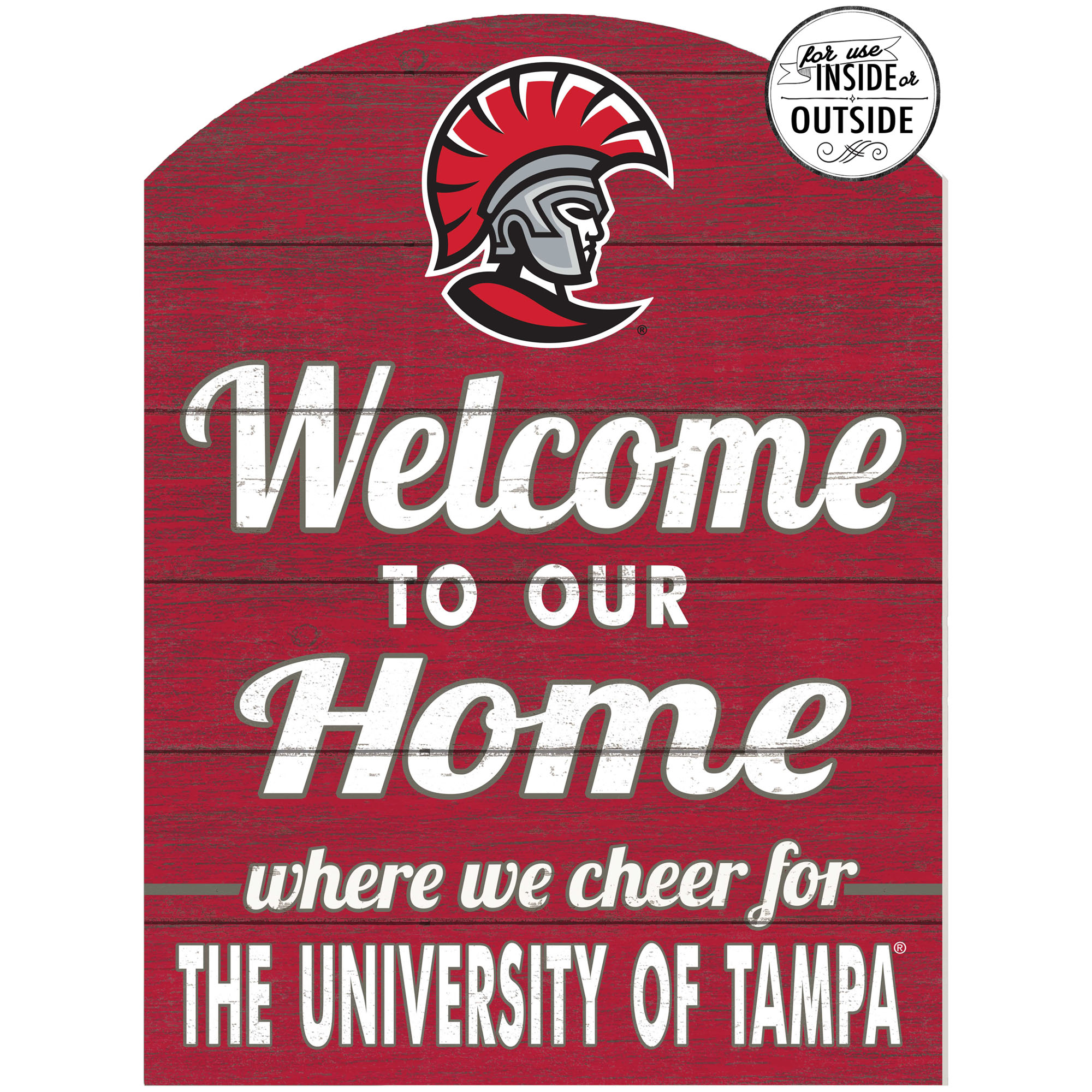 Red University of Tampa Spartans 16'' x 22'' Marquee Sign