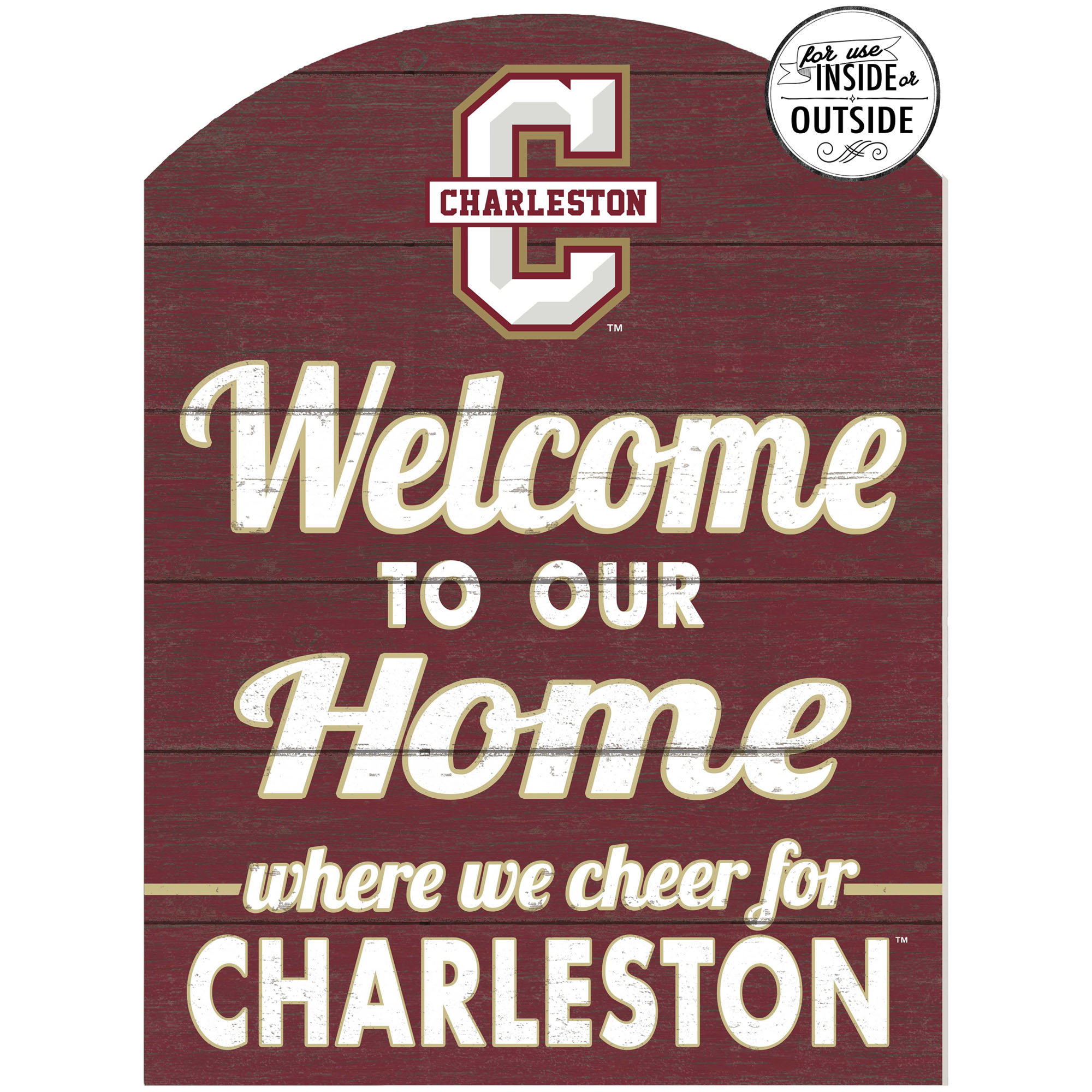 Maroon Charleston Cougars 16'' x 22'' Marquee Sign