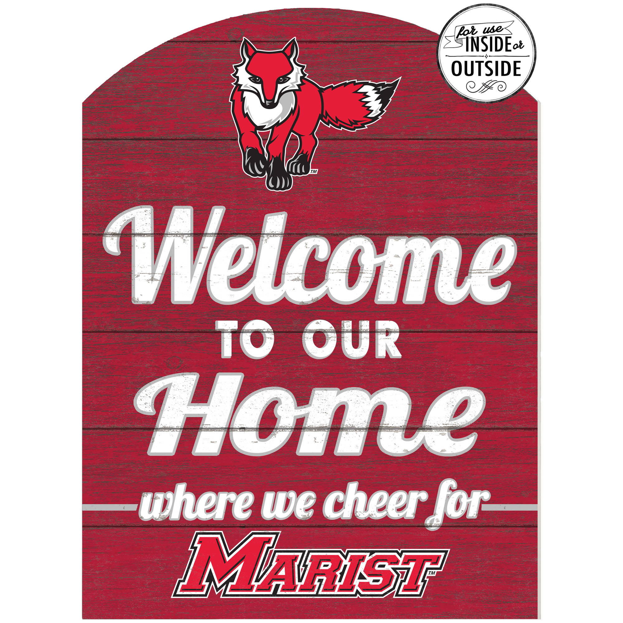 Red Marist Red Foxes 16'' x 22'' Marquee Sign