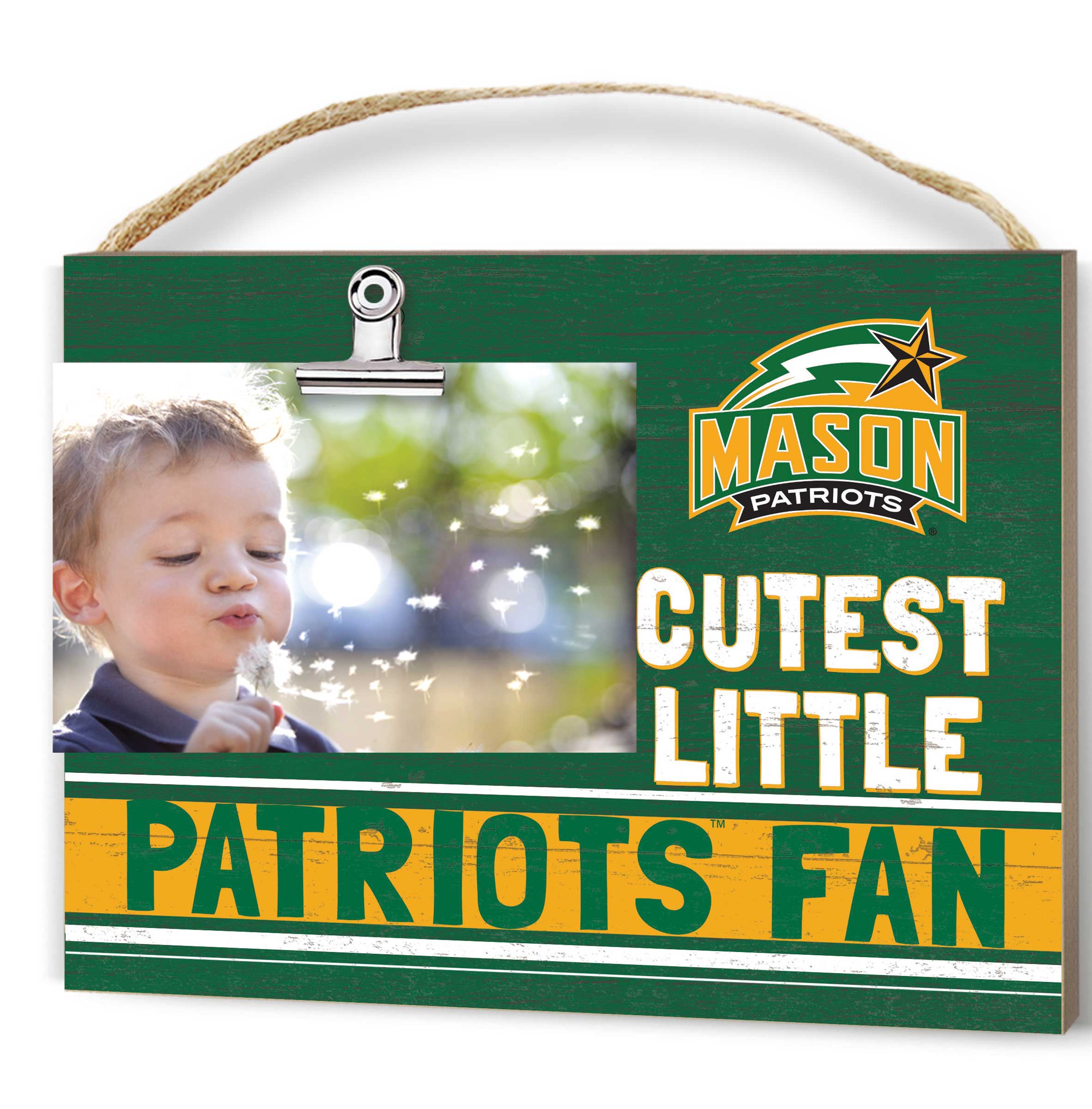 Green George Mason Patriots 8'' x 10'' Cutest Little Team Logo Clip Photo Frame