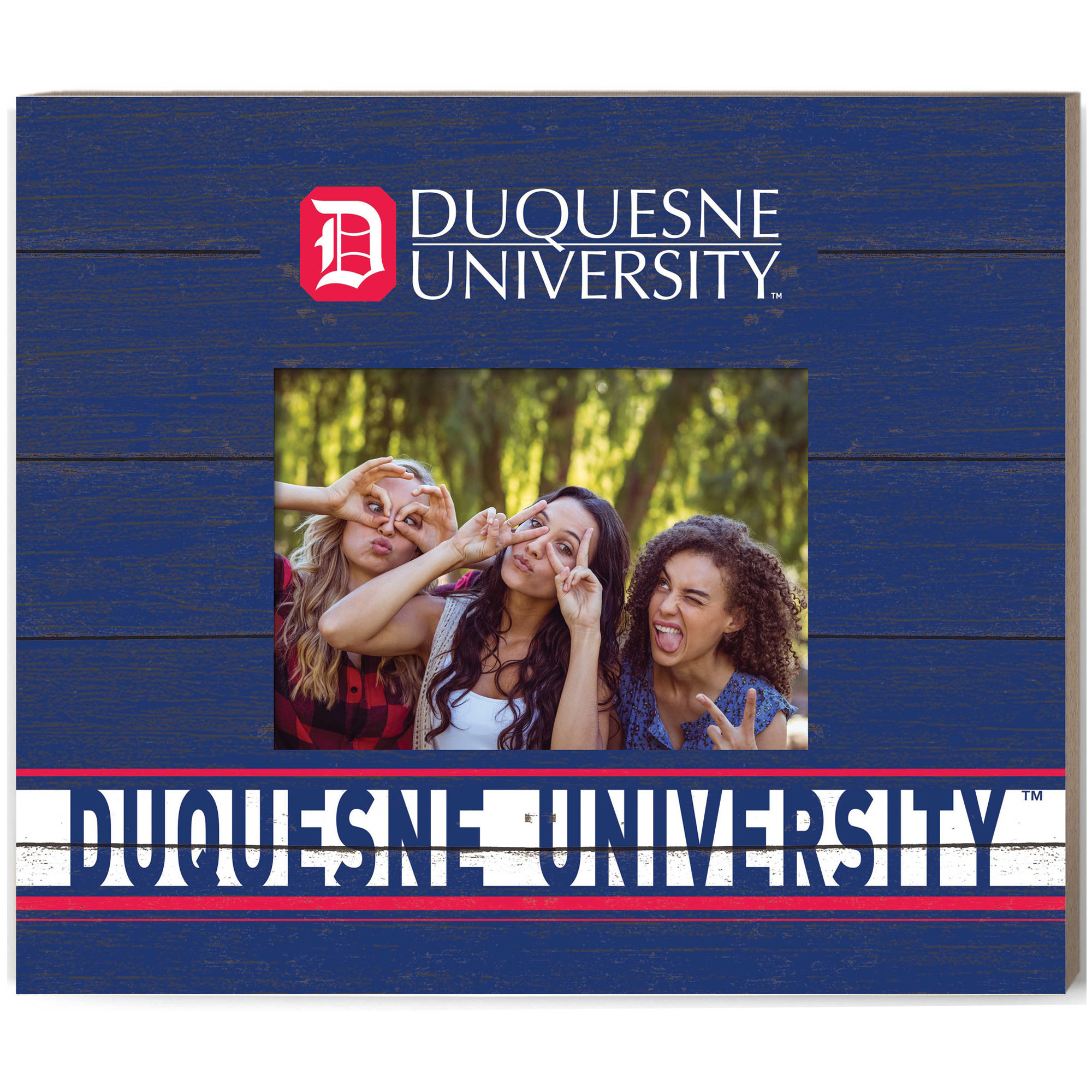 Navy Duquesne Dukes 11'' x 13'' Team Spirit Scholastic Picture Frame