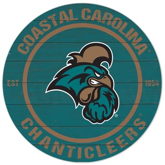 Teal Coastal Carolina Chanticleers 20'' x 20'' Indoor/Outdoor Circle Sign