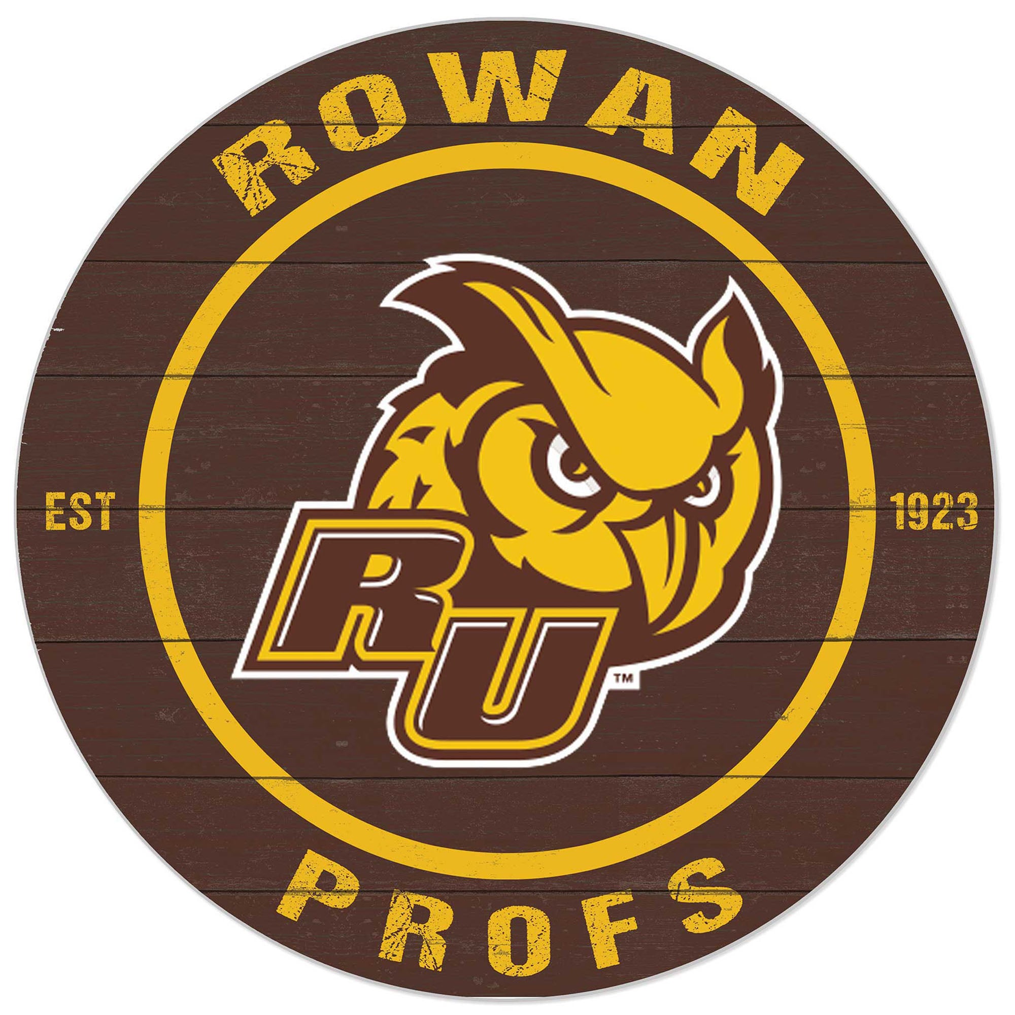 Brown Rowan Profs 20'' x 20'' Indoor/Outdoor Circle Sign