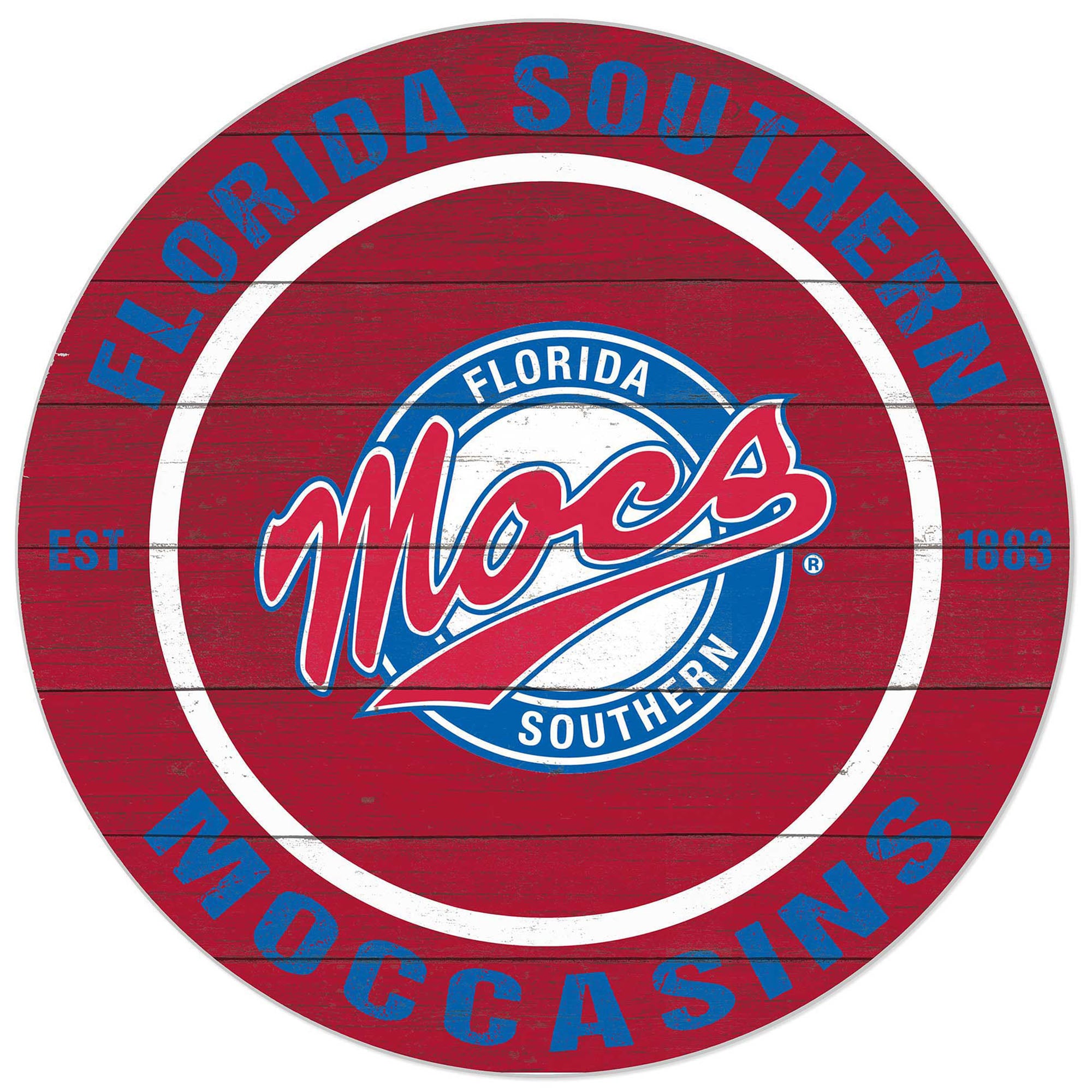Scarlet Florida Southern Moccasins 20'' x 20'' Indoor/Outdoor Circle Sign