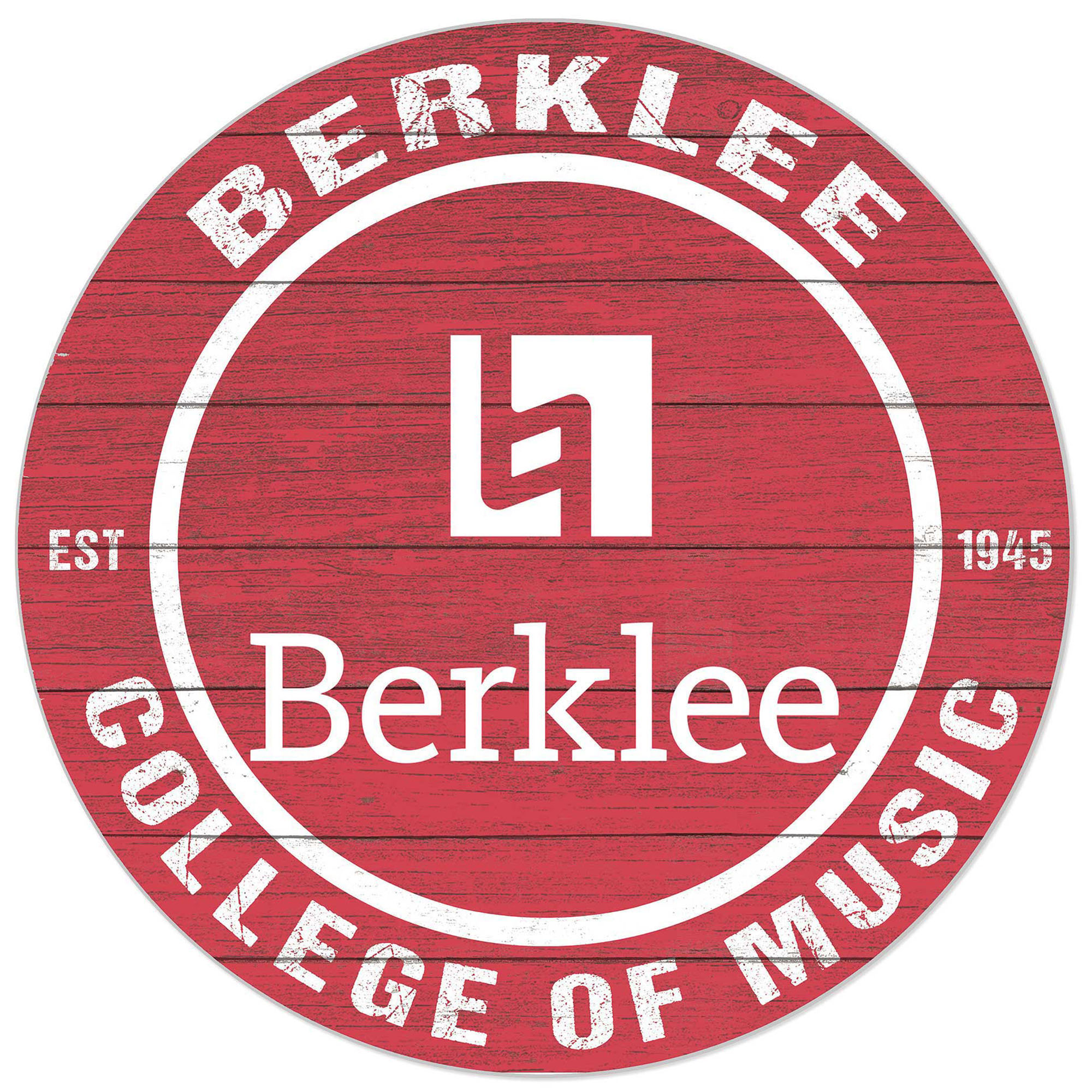 Red Berklee College of Music 20'' x 20'' Indoor/Outdoor Circle Sign