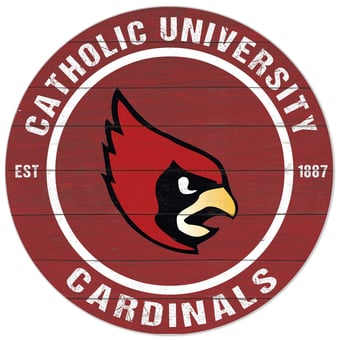Red Catholic University Cardinals 20'' x 20'' Indoor/Outdoor Circle Sign