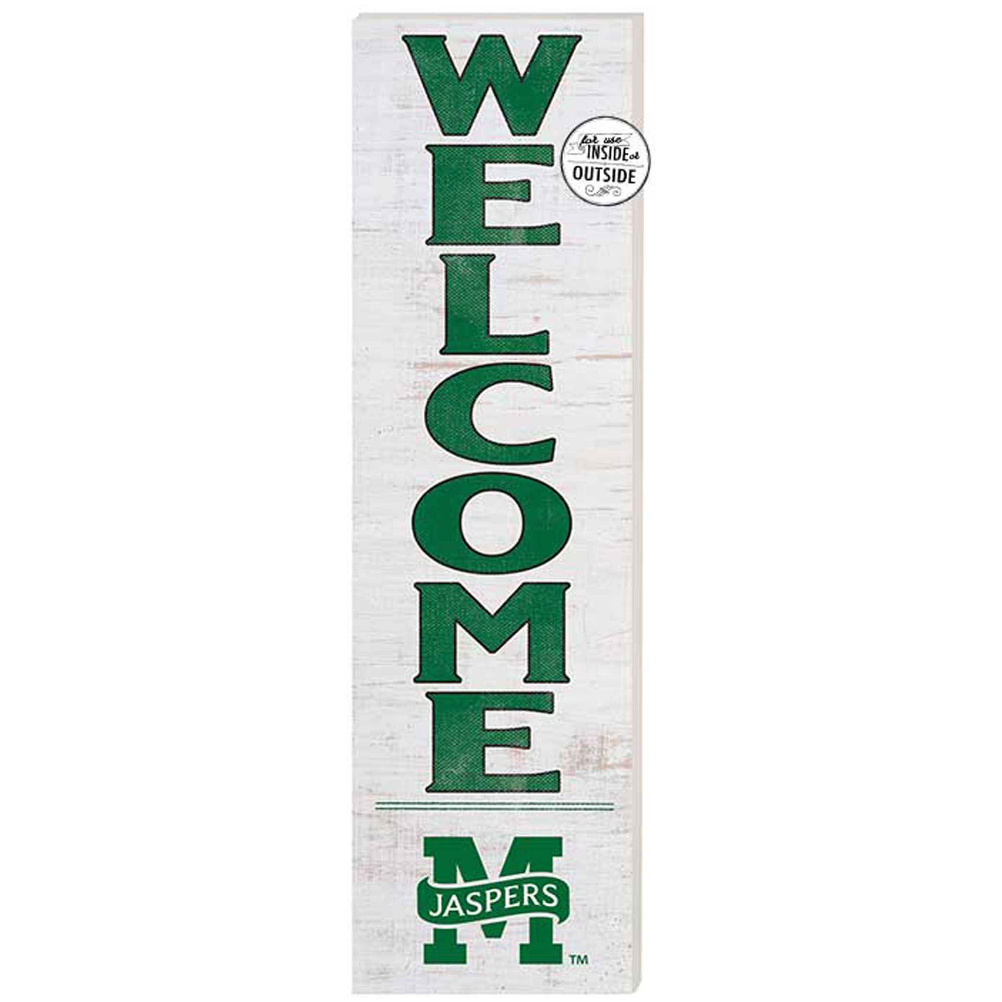 White Manhattan Jaspers 10'' x 35'' Indoor/Outdoor Welcome Sign