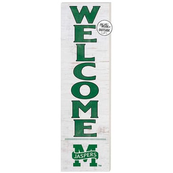 White Manhattan Jaspers 10'' x 35'' Indoor/Outdoor Welcome Sign