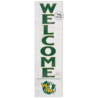 White William & Mary Tribe 10'' x 35'' Indoor/Outdoor Welcome Sign