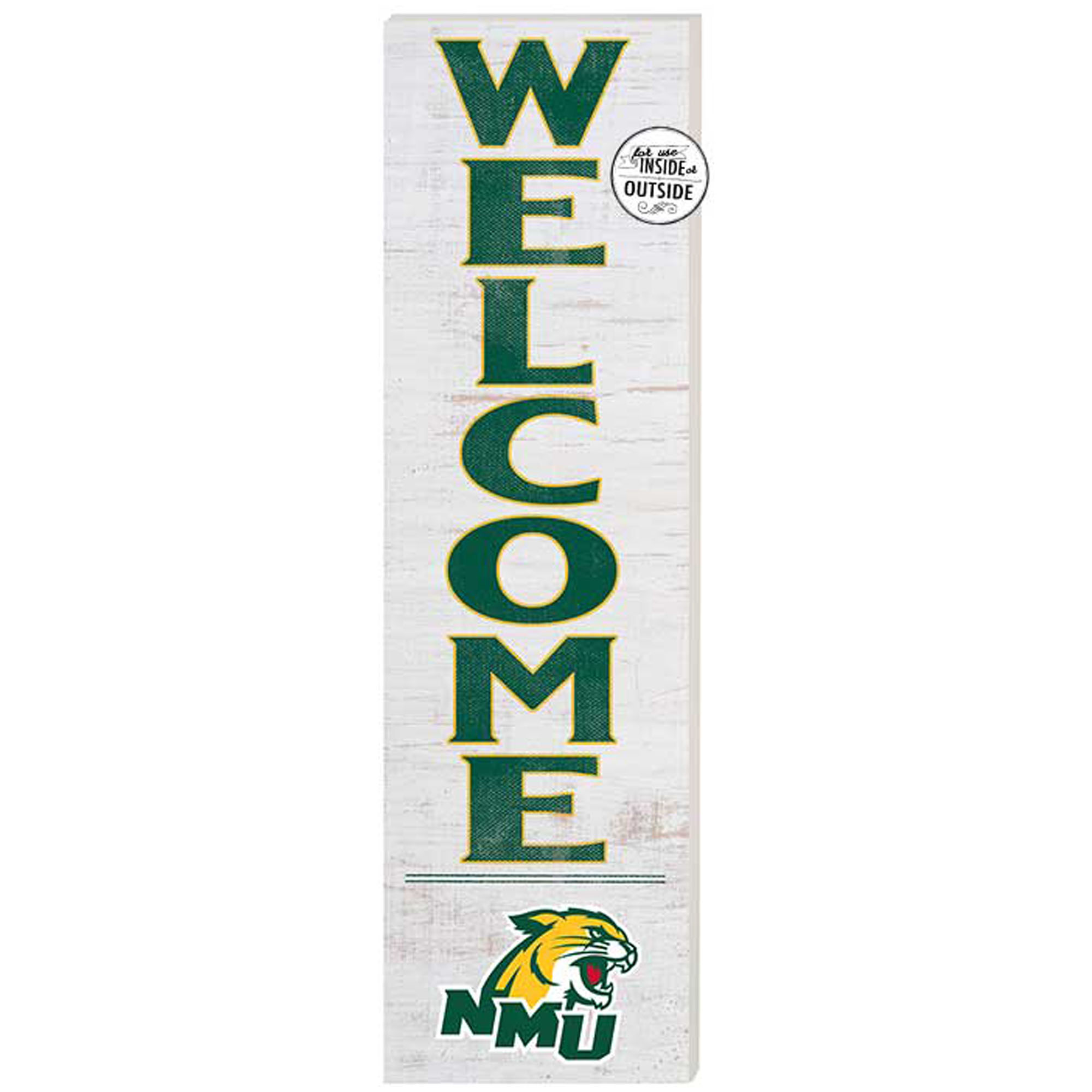 White Northern Michigan Wildcats 10'' x 35'' Indoor/Outdoor Welcome Sign