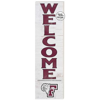 White Fordham Rams 10'' x 35'' Indoor/Outdoor Welcome Sign
