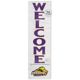 White Emerson College Lions 10'' x 35'' Indoor/Outdoor Welcome Sign