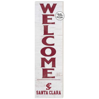 White Santa Clara Broncos 10'' x 35'' Indoor/Outdoor Welcome Sign