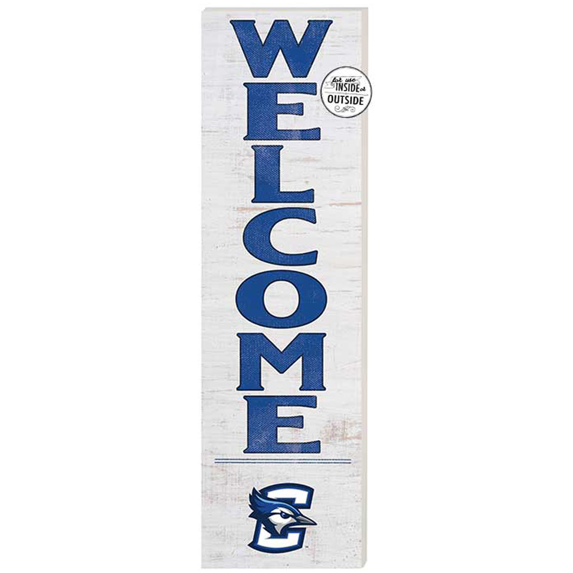 White Creighton Bluejays 10'' x 35'' Indoor/Outdoor Welcome Sign