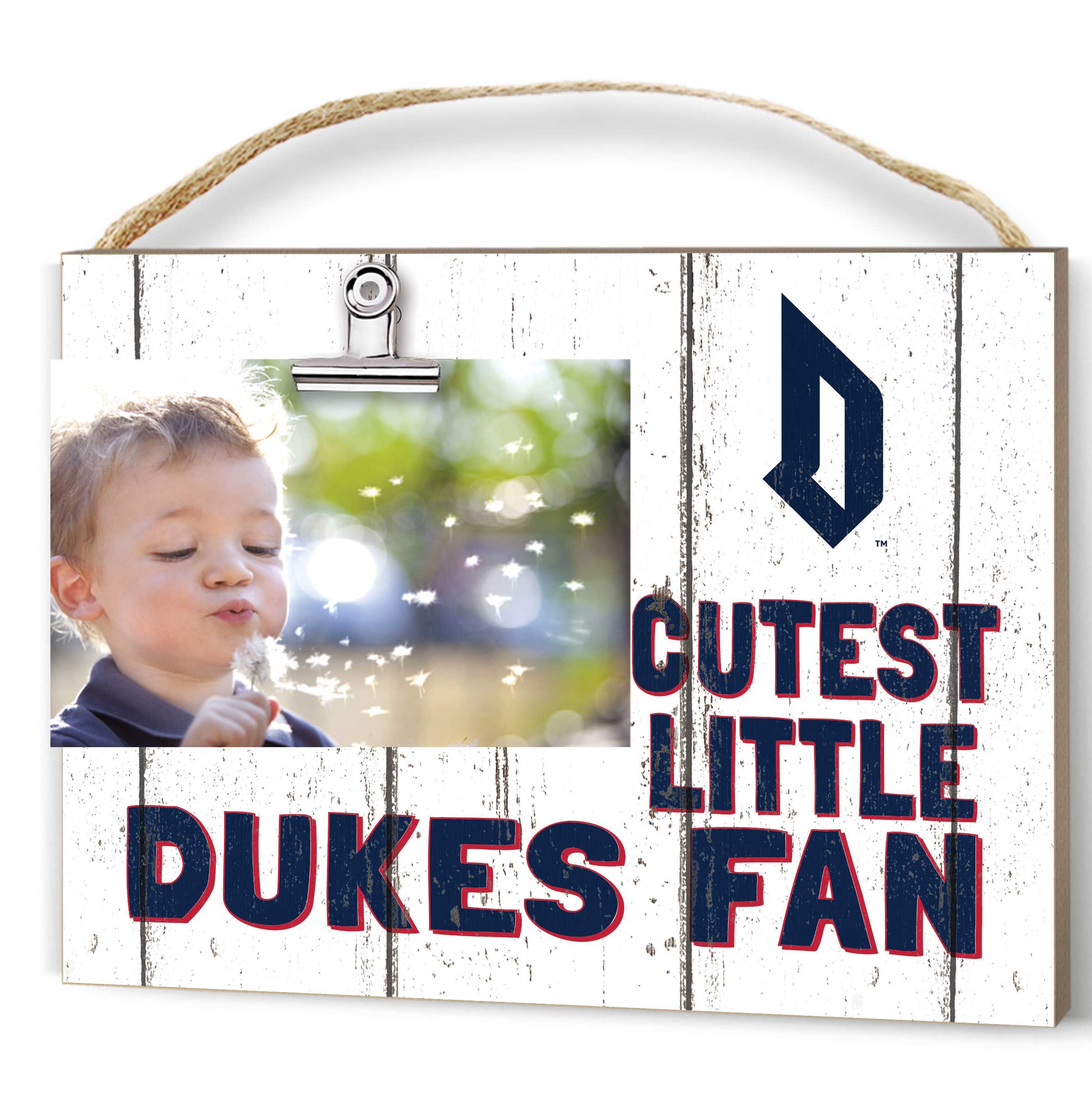 White Duquesne Dukes 8'' x 10'' Cutest Little Weathered Logo Clip Photo Frame