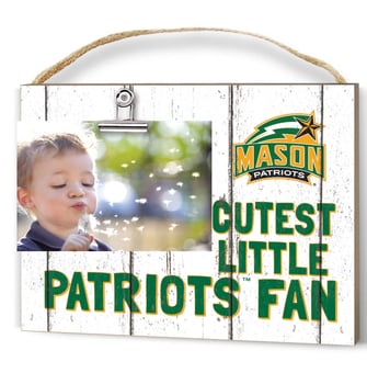 White George Mason Patriots 8'' x 10'' Cutest Little Weathered Logo Clip Photo Frame