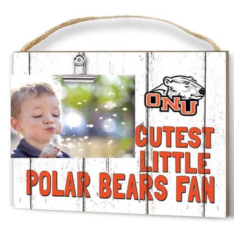 White Ohio Northern Polar Bears 8'' x 10'' Cutest Little Weathered Logo Clip Photo Frame