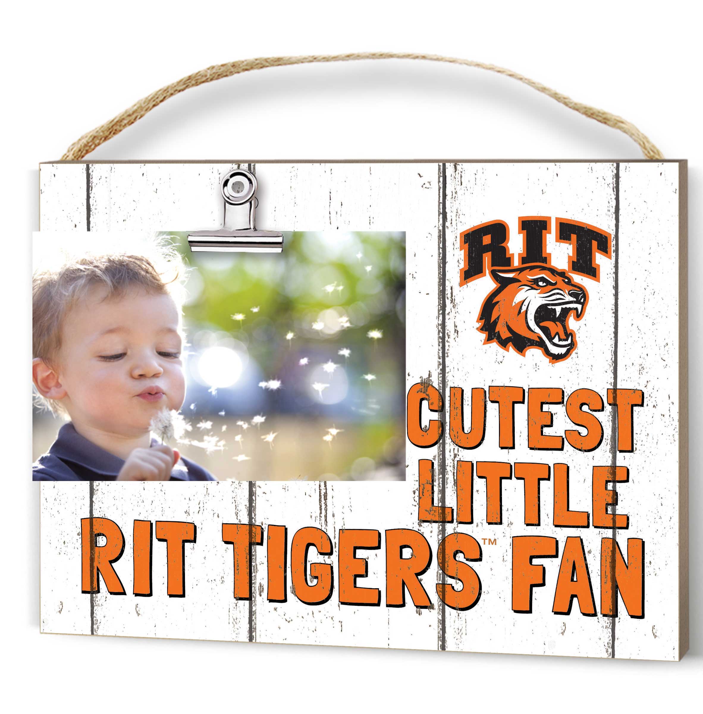 White Rochester Institute of Technology Tigers 8'' x 10'' Cutest Little Weathered Logo Clip Photo Frame