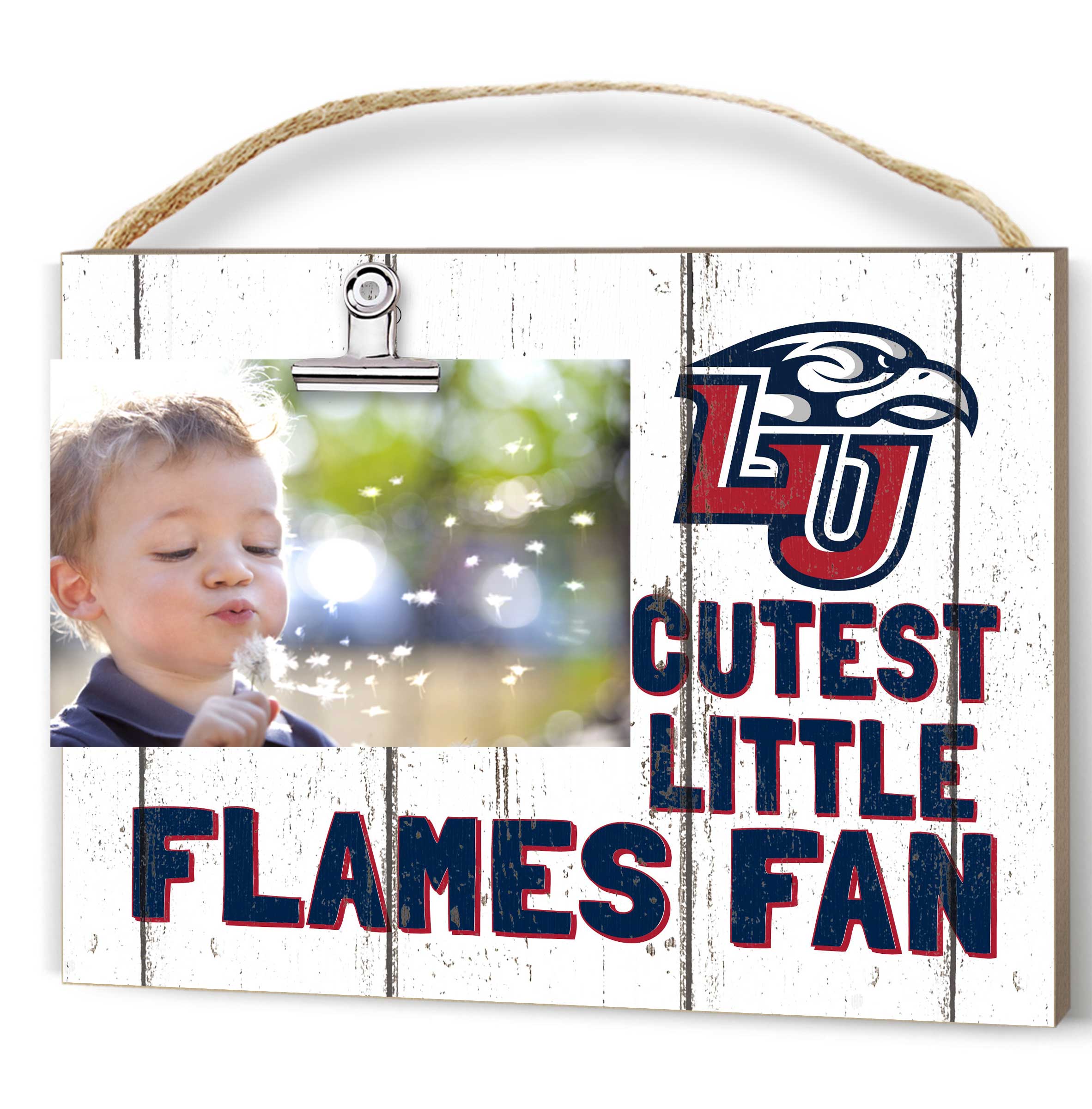 White Liberty Flames 8'' x 10'' Cutest Little Weathered Logo Clip Photo Frame