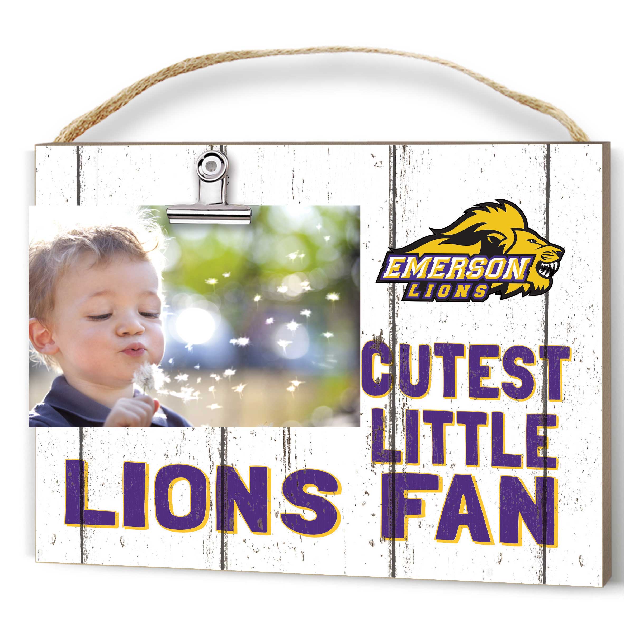 White Emerson College Lions 8” x 10” Cutest Little Weathered Logo Clip Photo Frame White Emerson College Lions 8” x 10” Cutest Little Weathered Logo Clip Photo Frame