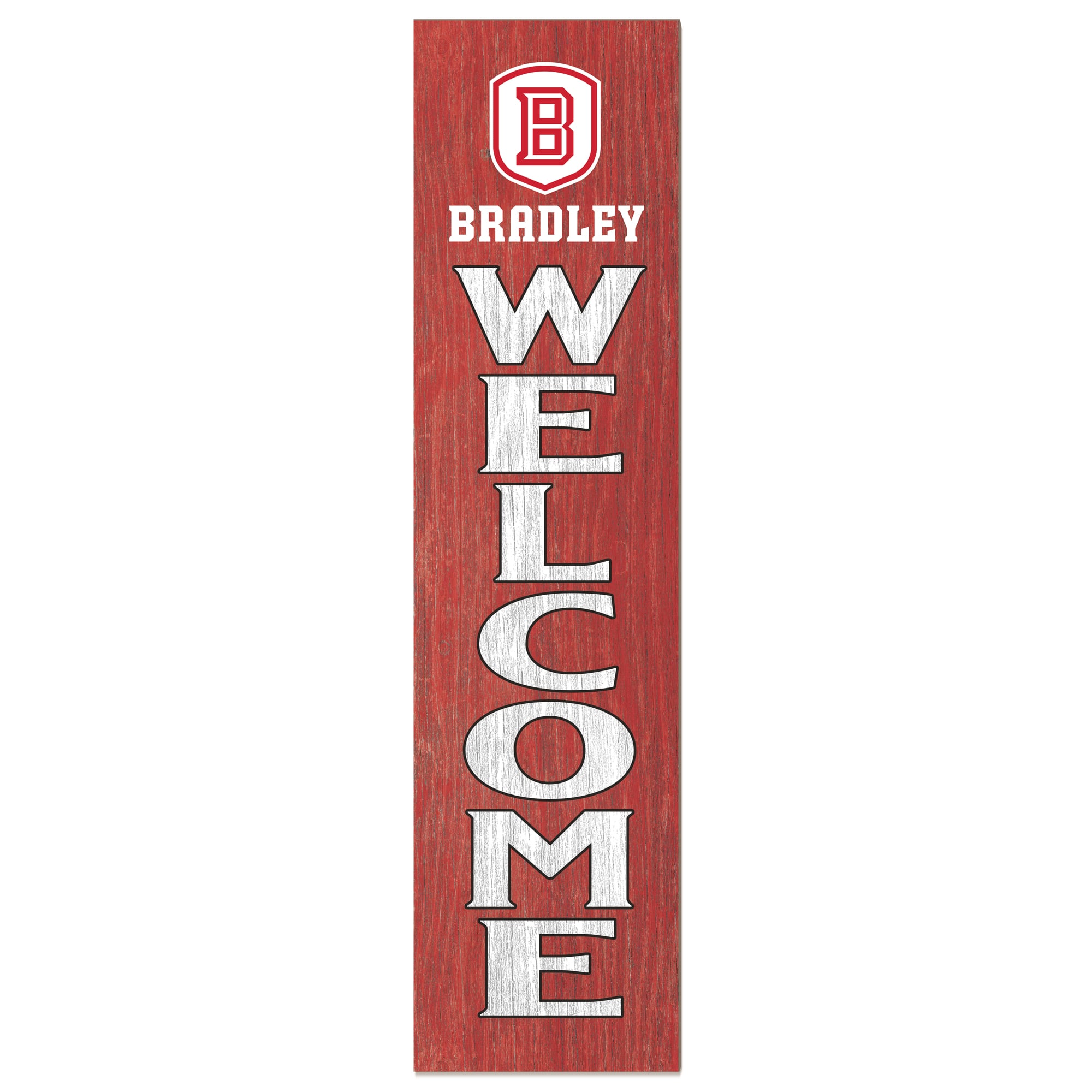 Bradley Braves 12'' x 48'' Welcome Outdoor Leaner