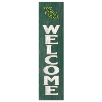 William & Mary Tribe 12'' x 48'' Welcome Outdoor Leaner