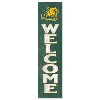 Northern Michigan Wildcats 12'' x 48'' Welcome Outdoor Leaner