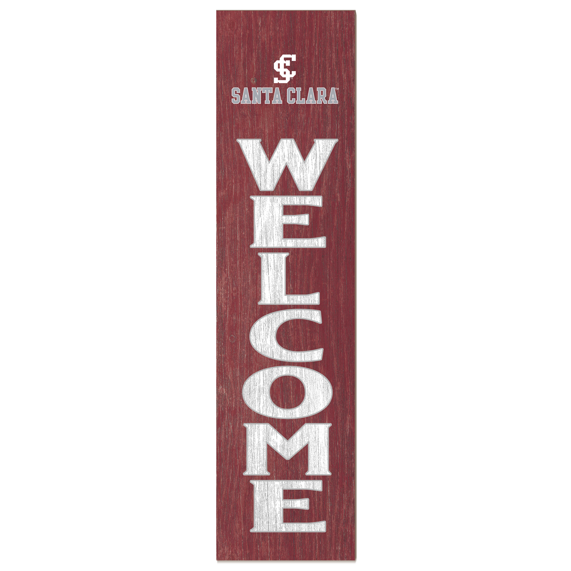 Santa Clara Broncos 12'' x 48'' Welcome Outdoor Leaner