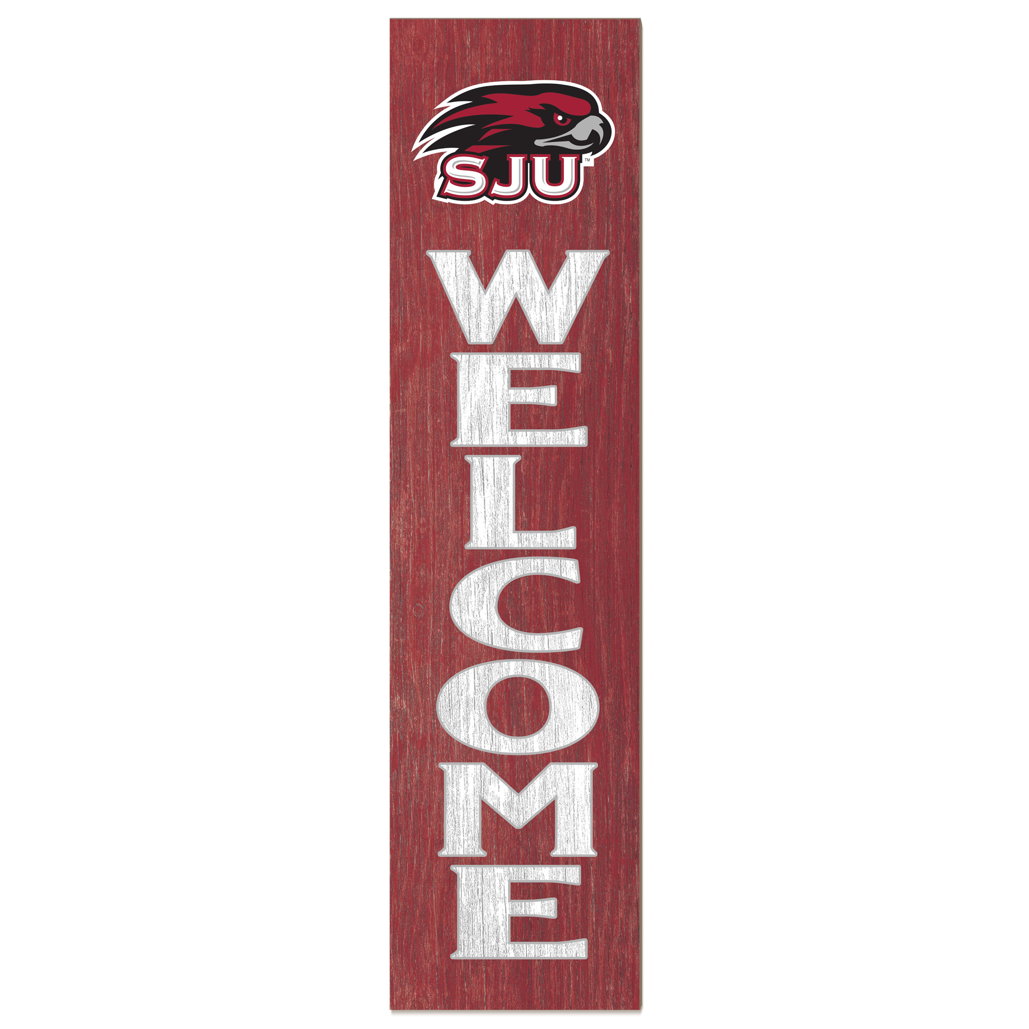 Saint Joseph's Hawks 12'' x 48'' Welcome Outdoor Leaner