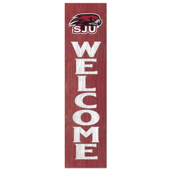 Saint Joseph's Hawks 12'' x 48'' Welcome Outdoor Leaner