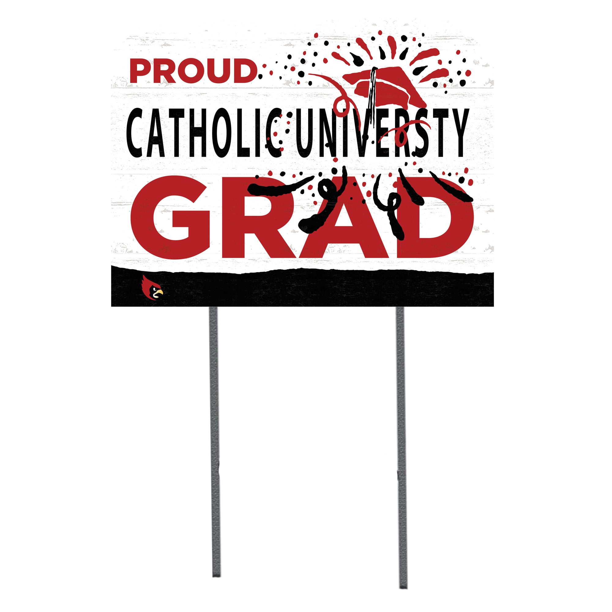 Catholic University Cardinals 18'' x 24'' Grad Yard Sign