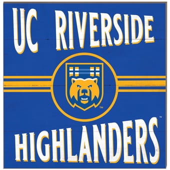 UC Riverside Highlanders 10'' x 10'' Retro Team Sign