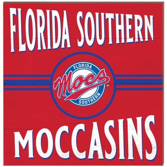Florida Southern Moccasins 10'' x 10'' Retro Team Sign