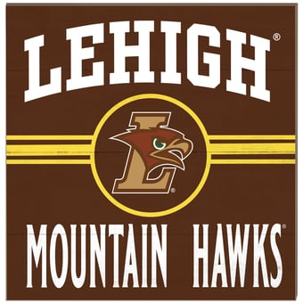 Lehigh Mountain Hawks 10'' x 10'' Retro Team Sign