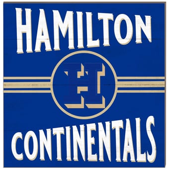 Hamilton Continentals 10'' x 10'' Retro Team Sign